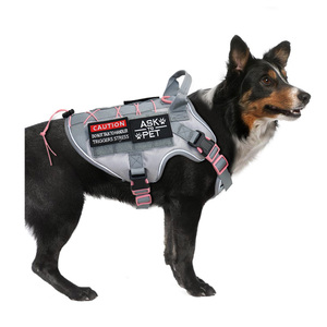Rompi hewan peliharaan kustom Harness anjing taktis kerja untuk anjing jenis besar kait dan Panel <span class=keywords><strong>Loop</strong></span> untuk layanan tambal sulam anjing - Product Image 1