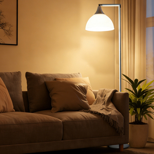 360 Rotatable Modern Metal LED Floor Lamp Remote Control Dimmable Lighting Replaceable <b>Bulb</b> Living Room Bedroom Office - Product Image 1