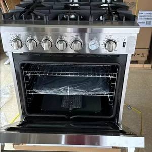 Cuisinière à gaz encastrable en acier inoxydable à 5 brûleurs avec <span class=keywords><strong>four</strong></span> à pizza de 120 L et grill, appareils électroménagers majeurs pour la cuisine domestique et commerciale - Product Image 3