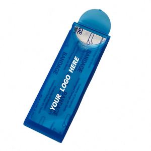 Boîte distributrice de pansements portable avec pansements, mini trousse de premiers secours à couvercle rabattable pour les voyages, le bureau et les cadeaux promotionnels - Product Image 1
