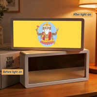 Lampe de table LED rechargeable en plastique, nouveauté indienne, pour intérieur, lumière blanc chaud, télécommande et contrôle tactile, thème hindou, pour Diwali
