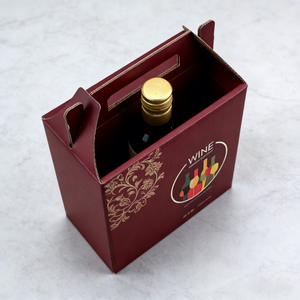 Scatola per Vino Personalizzata per Celebrazioni e Festival, OEM, 4 Bottiglie, Presentabile, Durevole, Stampa CMYK su Carta Riciclata, Design Unico con Manico - Product Image 3