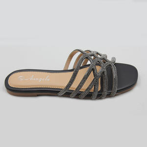 <span class=keywords><strong>Sandalias</strong></span> de mujer LuxuryRhinestone Gladiator <span class=keywords><strong>Sandalias</strong></span> <span class=keywords><strong>planas</strong></span> con joyas <span class=keywords><strong>Sandalias</strong></span> elegantes de boda brillantes Tanga Zapatos al aire libre - Product Image 4
