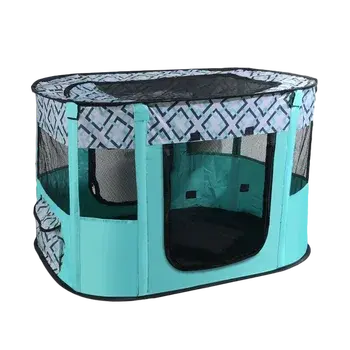 卸売オックスフォード素材ジッパードアオープンペットプレイペンポータブル便利なペットテント犬と猫の家