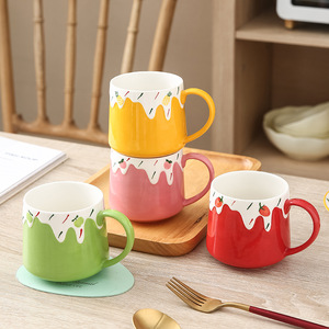 Taza de cerámica personalizable, de gran capacidad, perfecta para uso en la oficina, un regalo elegante y lindo para mujeres. - Product Image 3
