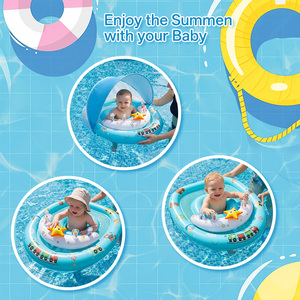 बेबी पूल कैनोपी 50 + यूनिकॉर्न तैराकी रिंग शिशु सुरक्षा सीट 6-36 मीटर डबल चैम्बर गर्मी समुद्र तट 20 पीसी थोक - Product Image 6