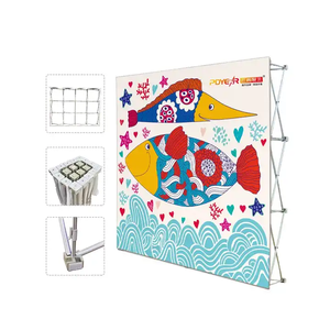 Equipo de exposición Pop <span class=keywords><strong>Up</strong></span> Wall Tension Fabric Popup Display <span class=keywords><strong>Banner</strong></span> publicitario de aluminio - Product Image 4