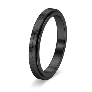 Nuevo Anillo Giratorio de Acero Inoxidable de Alta Gama para Mujer, con Diseño de Perforaciones Finas de 3MM de Ancho, Anillo de Cola de Caballo - Product Image 3