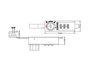 Hochwertige <span class=keywords><strong>3</strong></span> digitale schwarze <span class=keywords><strong>ABS</strong></span>-Glass chiebe schrank tür schlüssel Zahlens chloss - Product Image 5