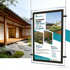 Real Estate Hanging Sign Eco-friendly Light <b>Box</b> Crystal Acrylic Strip Lighting Display Stand Light <b>Box</b> - Product Image 1