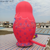 Vente en gros de poupée gonflable en porcelaine matriochka, modèle de conception pop-up pour les fêtes de vacances en plein air, accessoire de souffleur d'air