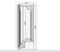 Congélateur vertical commercial à triple porte, grande capacité, refroidisseur de boissons avec éclairage LED, dégivrage automatique, refroidissement par air