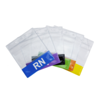 Porte-cartes transparent et souple OEM ODM à bas prix, fermeture étanche, porte-clés léger, porte-badge en PVC
