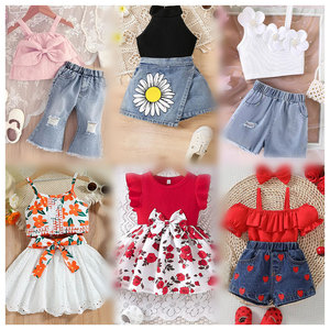 2025 misto abbigliamento per bambini nuovo Stock estivo per bambini <span class=keywords><strong>t</strong></span>-shirt manica corta vestito da principessa vestiti usati - Product Image 4