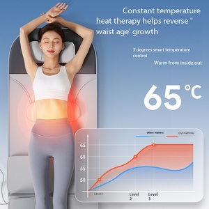 Colchoneta de Masaje con Bolsas de Aire y Tracción para Espalda y <span class=keywords><strong>Cervicales</strong></span>, Dispositivo de Tracción Lumbar con <span class=keywords><strong>Calor</strong></span>, Masajeador Shiatsu de Cuerpo Completo para el Hogar - Product Image 2