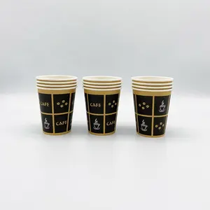 Copo descartável impresso com logotipo personalizado, venda quente de papel descartável, recolher copo de café com tampas e mangas, 2023