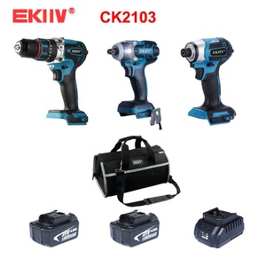 Kit combiné sans fil EKIIV 21V sans balais, ensemble <span class=keywords><strong>de</strong></span> 14 outils avec batteries au lithium 4.0Ah, outil oscillant multifonction et raboteuse - Product Image 4