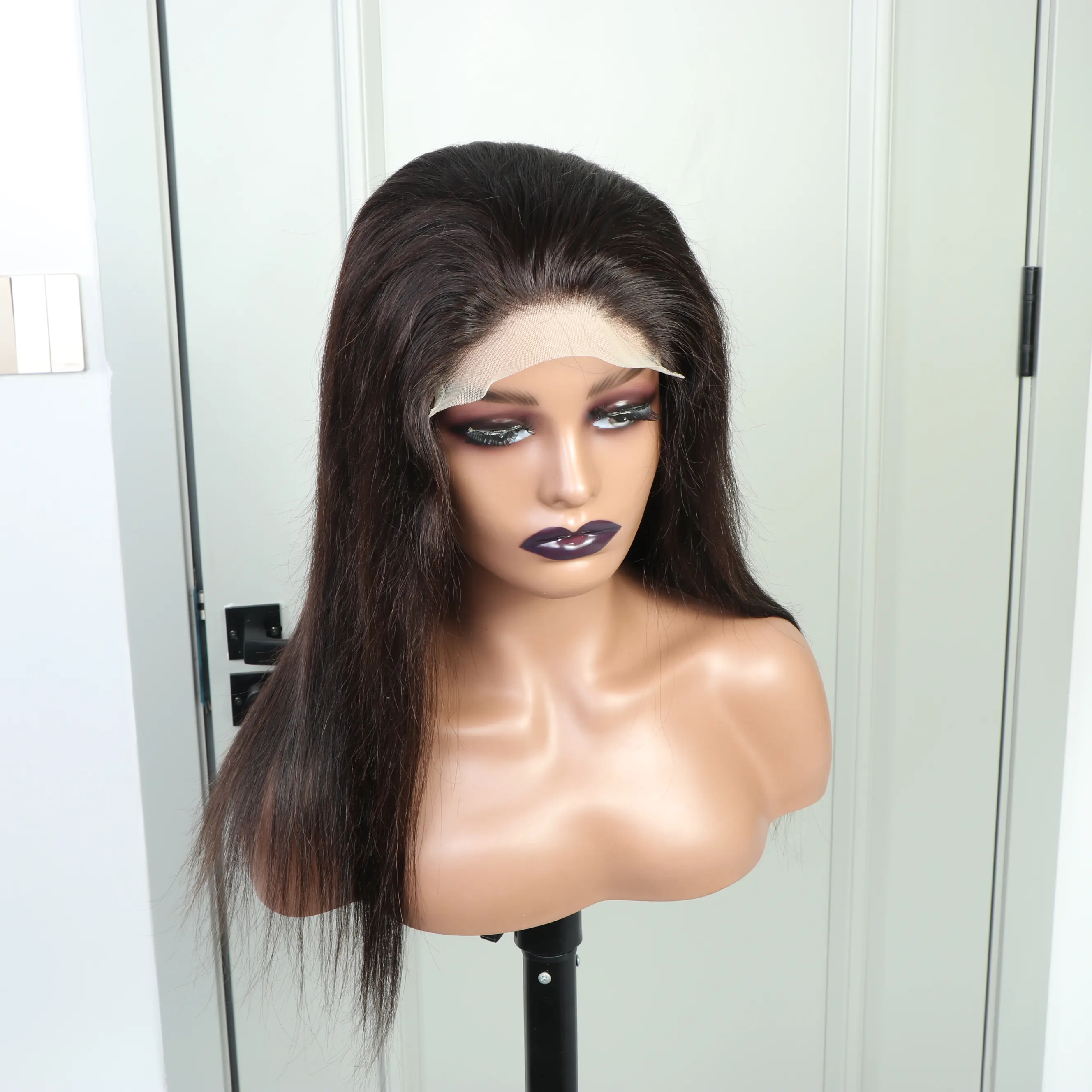 Perruque Lace Closure wig indienne 16 pouces — ali queen, perruque naturelle, 6*6, pour femmes