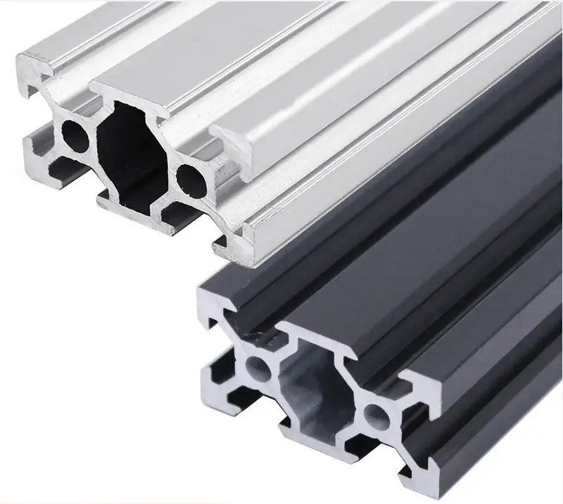 Profil ekstrusi aluminium 2040 Slot V untuk pencetak 3D rel linear halus 20*40mm profil aluminium ekstrusi