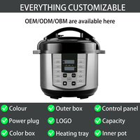 Olla a Presión Eléctrica Digital de 6L 8L de Acero Inoxidable, Olla Multifunción Programable para el Hogar