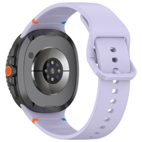 Bracelet en silicone à coutures plates officiel, identique à l'original, pour la Samsung Watch 8 et la Watch 8 Classic