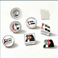 Broche magnétique en émail métallique, badges et épingles de poitrine, autocollant métallique pour téléphone portable pour la Journée des femmes émiratiennes du 28 août