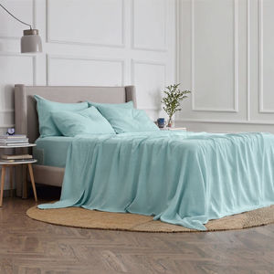 Personnalisation personnalisée, 100% lavage à la pierre, <span class=keywords><strong>draps</strong></span> en lin français doux et respirant, taille Queen, Super King - Product Image 2