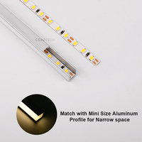 Bande LED Mini 2835 Ultra Fine et Étroite 4mm 5mm Lumière SMD 12V 24V CRI92 CE RoHS Lumière pour Armoires de Cuisine Espaces Étroits Mini Bande LED
