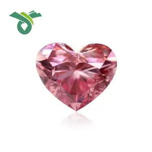 हॉट डील 1-2 कैरेट गुलाबी प्रयोगशाला-संवर्धित हीरे ढीले दिल के आकार के गुलाबी हीरे उत्कृष्ट कट वीवीएस2 प्रतिस्पर्धी मूल्य निर्धारण