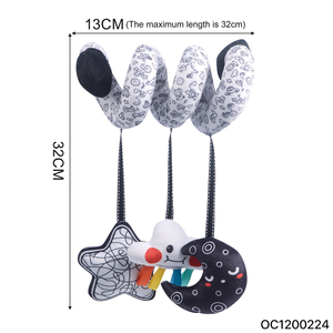 Noir et blanc bébé rotatif bébé développement doux spirale en peluche bébé jouets sensoriels <span class=keywords><strong>3</strong></span> à 6 <span class=keywords><strong>mois</strong></span> <span class=keywords><strong>pour</strong></span> berceau landau suspendu en gros - Product Image 6