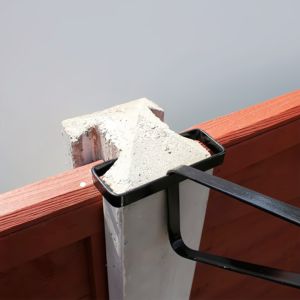 2pcs Eco-Friendly Black Durable Powder Coated Metal Garden Hanging Basket <strong>Brackets</strong> <strong>for</strong> <strong>Concrete</strong> Fence <strong>Posts</strong> Home - Product Image 6