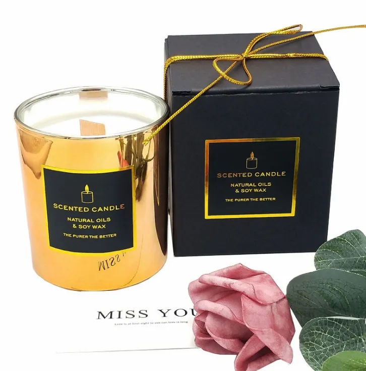 Etiqueta privada natural cera de soja, forte perfume luxo velas perfumadas aromaterapia velas perfumadas caixa de presente