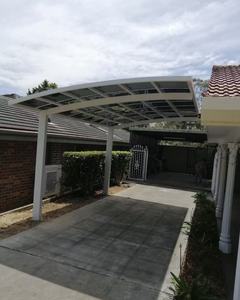 Abri de voiture en métal enduit de PVC imperméable, cadre en fibre de verre durable, tente de garage, pergola pliable de luxe pour <span class=keywords><strong>voitures</strong></span>, patio, voile en polycarbonate - Product Image 4