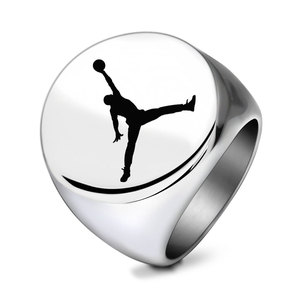 Anillo de Baloncesto de Acero de Titanio para Hombre, 22 mm, Superficie Lisa Redonda, Joyería de Regalo - Product Image 5