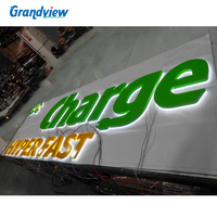 Letrero Luminoso Publicitario para Exteriores, Letrero con Letras de Canal, Logotipo Personalizado Iluminado con LED, Letrero Luminoso 3D para Edificios