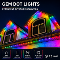 Lumières extérieures permanentes Ismart à changement de couleur compatibles Alexa et Google, module 30 mm, 12 V 24 V, IP68, pour la décoration de jardin
