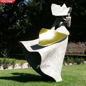 Estatua abstracta de bronce, escultura de <span class=keywords><strong>la</strong></span> <span class=keywords><strong>fuerza</strong></span> veneciana, para parque al aire libre, tamaño real, para jardín - Product Image 5