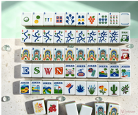 En stock – Nouvel ensemble de mahjong américain de luxe style golf, 160 tuiles en acrylique de haute qualité