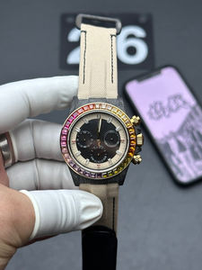 รุ่นคาร์บอนไฟเบอร์แบบปรับแต่งได้ - สายรัดทอจากเส้นใยสังเคราะห์ - ระบายอากาศได้ดีและสวมใส่สบาย - เนื้อสัมผัสนุ่ม - นาฬิกาแบบกลไก - Product Image 1