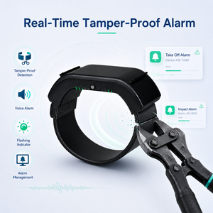 Dispositivo GPS Impermeabile IP68 <span class=keywords><strong>per</strong></span> Caviglia, Monitoraggio 4G Antimanomissione con Cinturino Regolabile, Allarme di Sicurezza, Localizzatore GPS <span class=keywords><strong>per</strong></span> il Controllo Criminale - Product Image 2
