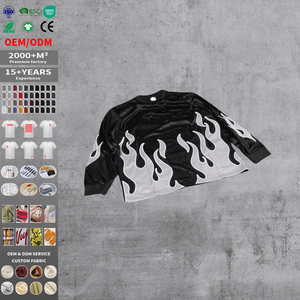 Sweat-shirt en coton 100% personnalisé pour homme, manches régulières, style streetwear, logo personnalisé - Product Image 1