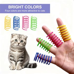 Colorful Plastic in a Pack Durable Pet Spiral Spring <b>Cat</b> <b>Interactive</b> Jumping Claws <b>Toys</b> Spring <b>Cat</b> Scratch <b>Interactive</b> <b>Toys</b> - Product Image 5