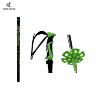 Bâton de ski télescopique chauffant 50 % fibre de carbone 7075 aluminium avec sangle et roulettes lumineuses – Équipement de ski durable et performant