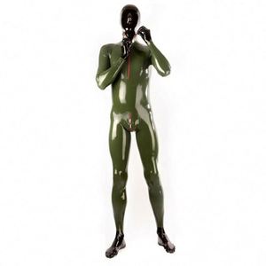 <span class=keywords><strong>Combinaison</strong></span> en <span class=keywords><strong>latex</strong></span> verte sexy avec fermeture éclair avant, <span class=keywords><strong>combinaison</strong></span> en caoutchouc faite à la main, uniforme, body sans capuche - Product Image 1