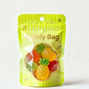 Custom Glossy Clear <b>Window</b> <b>Foil</b> Zipper Stand Up Snack Pouch Retail Display Packaging OEM Free Sample Low MOQ DDP 20Yrs Snack Bag - Product Image 2