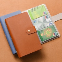 Porte-cartes de visite multifonction de grande capacité bouton fente multi-cartes pour organisateur de documents de bordereau de dépôt porte-cartes de livre