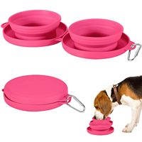 Bol d'eau pliable pour chien 2 en 1 bol pliable pour nourriture et eau pour animaux de compagnie bols en silicone pour chien et chat voyage