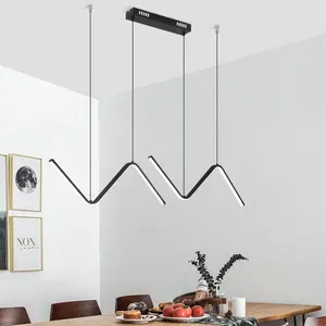 Apartment 125cm 32W Aluminium Kitchen Dinning Home Decor Nordic Modern Led Pendant Lights And Chandeliers
