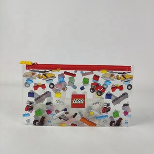 Sac de rangement Transparent Portable pour voyage sacs à cosmétiques imprimés Uv sac de rangement de jouets Lego en Pvc Transparent personnalisé - Product Image 3
