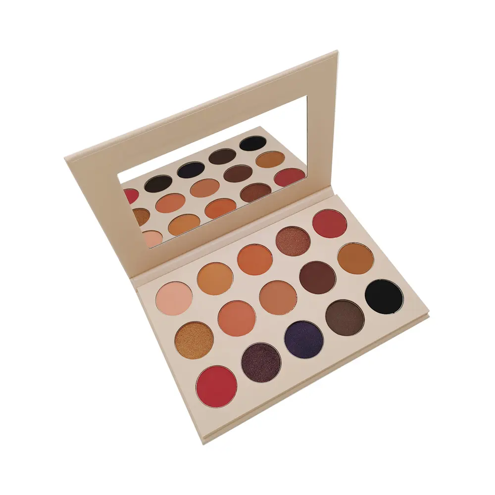 Palet Makeup untuk Wanita, Kosmetik Mewah DIY 15 Warna Bulat Eyeshadow 2021